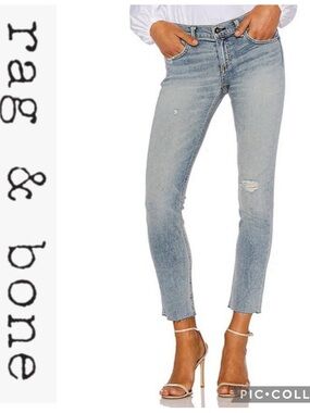 Rag & Bone Dre Capri Raw Hem Ankle Jeans Sz 29